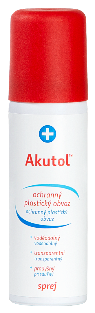 Tekutý obvaz ve spreji Akutol 60 ml.